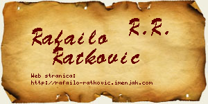 Rafailo Ratković vizit kartica